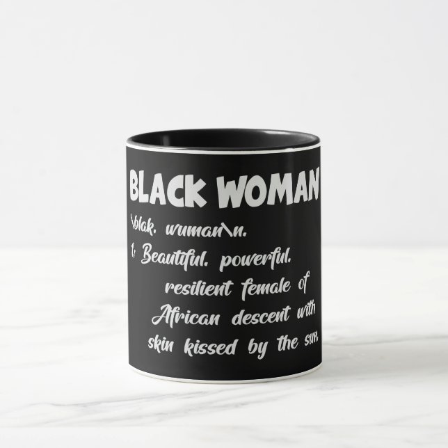 Mug Définition de femme noire (Centre)
