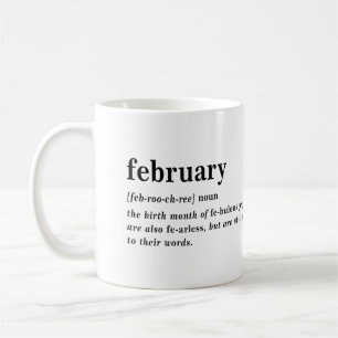 Mug Définition de février Anniversaire