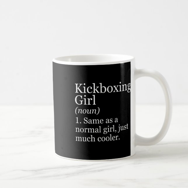 Mug Définition de fille de kickboxing drôle sarcasme s (Droite)