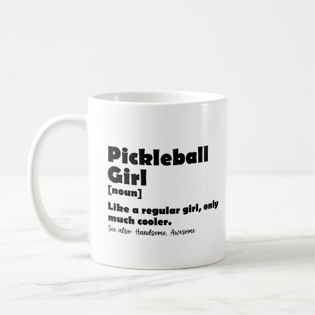 Mug Définition de fille de pickleball Drôle de filles  (Gauche)