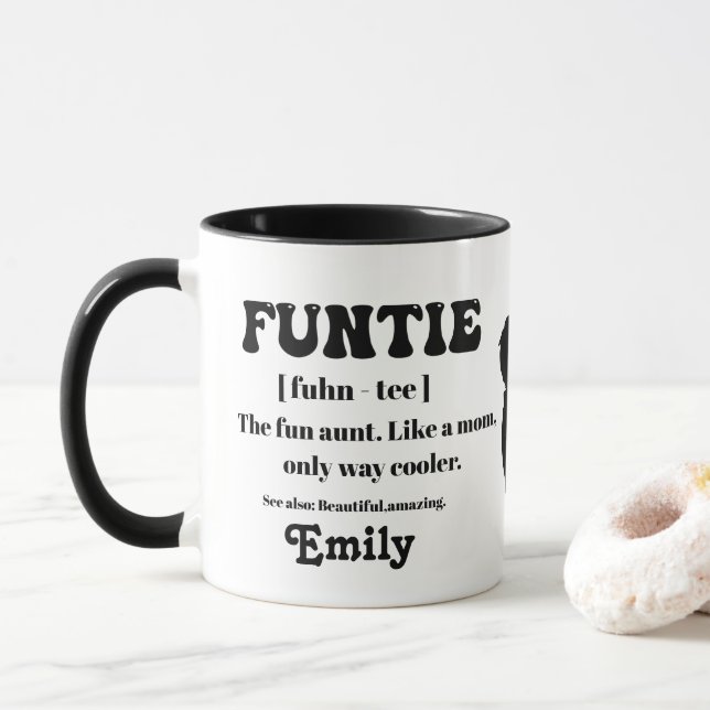 Mug Définition de fonction rétroactive Tante personnal (Avec donut)