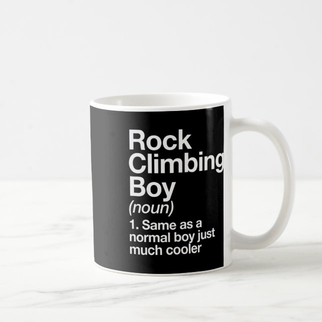 Mug Définition de garçon grimpeur sport drôle  (Droite)