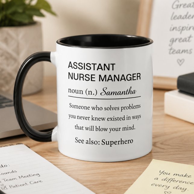 Mug Définition de gestionnaire adjoint infirmier perso (Créateur téléchargé)