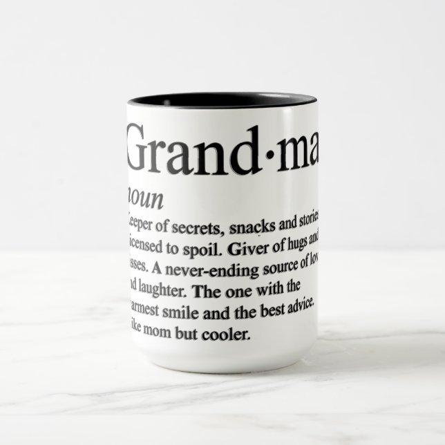 Mug Définition de grand-mère drôle (Centre)