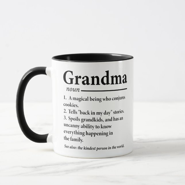 Mug Définition de grand-mère drôle grand-mère grand-mè (Gauche)
