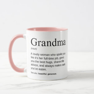 Mug Définition de grand-mère Mignonne et adorable gran