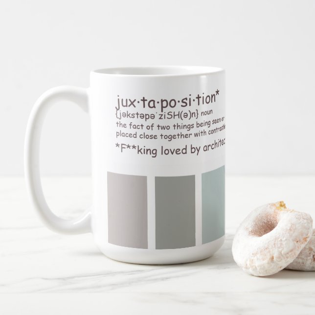 Mug Définition de juxtaposition (Avec donut)