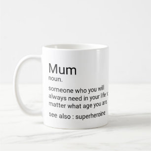 Mug Définition de la maman personnalisée