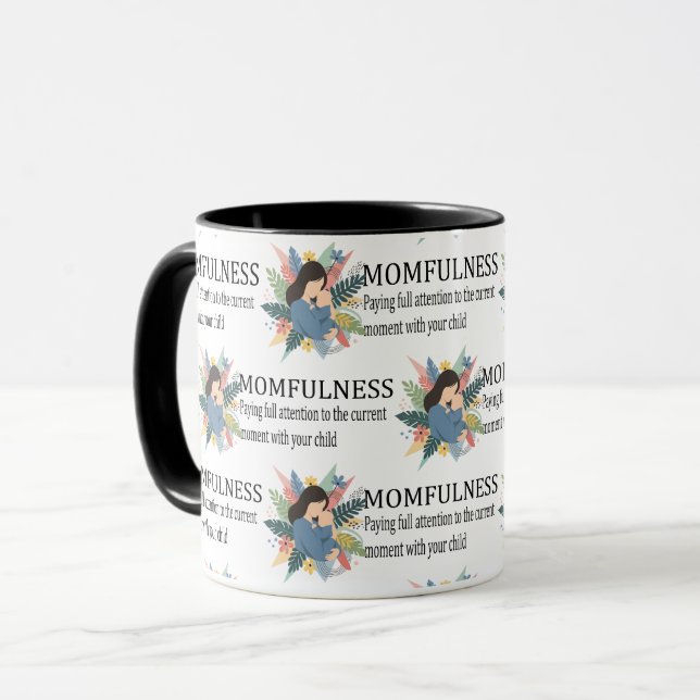 Mug Définition de la pleine conscience maternelle Fleu (Devant gauche)