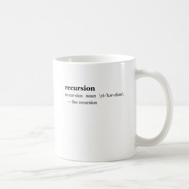 Mug Définition de la récursivité (Droite)