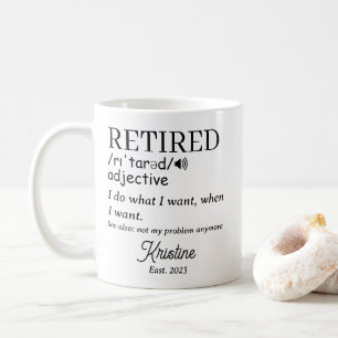 Mug Définition de la retraite amusante à la retraite