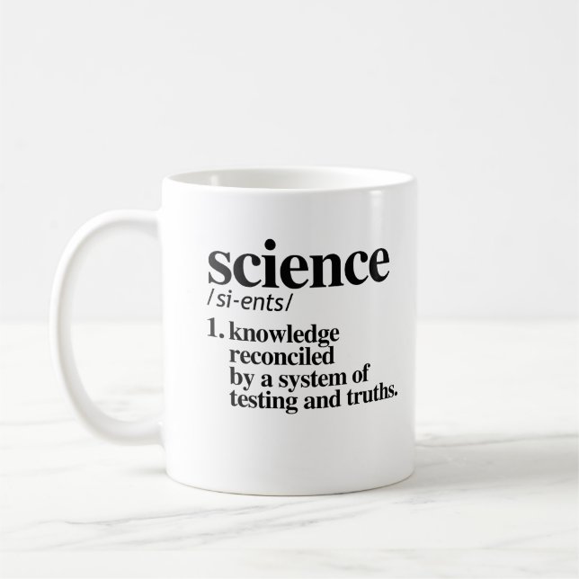 Mug Définition de la Science - la connaissance (Gauche)