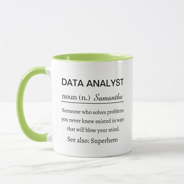 Mug Définition de l'analyste de données (Gauche)