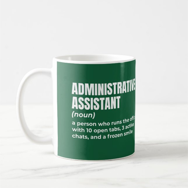 Mug Définition de l'assistant administratif correspond (Gauche)
