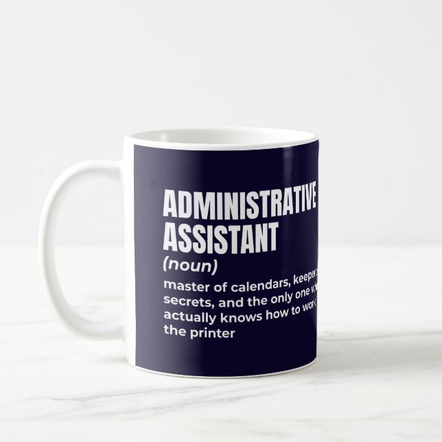 Mug Définition de l'assistant administratif Sarcastiqu (Gauche)