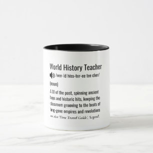 Mug Définition de l'enseignant d'histoire mondiale