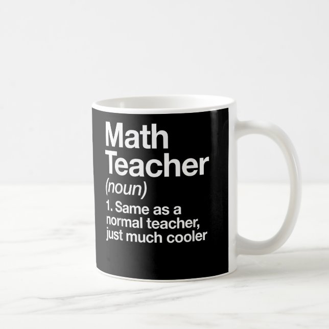 Mug Définition De L'Enseignant En Mathématiques Retour (Droite)