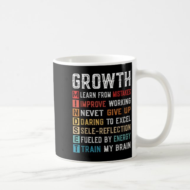 Mug Définition de l'état d'esprit de croissance Auto-c (Droite)