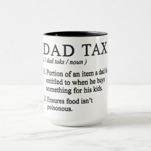 Mug Définition de l'impôt drôle de papa