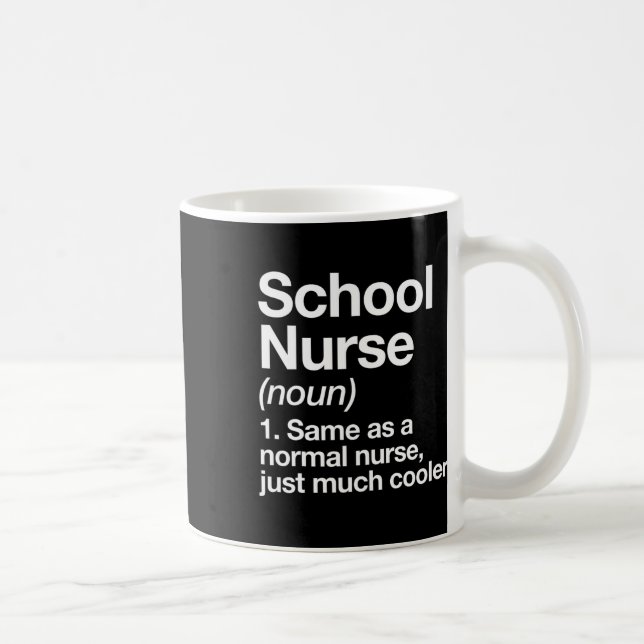 Mug Définition De L'Infirmière Drôle Retour À L'École  (Droite)
