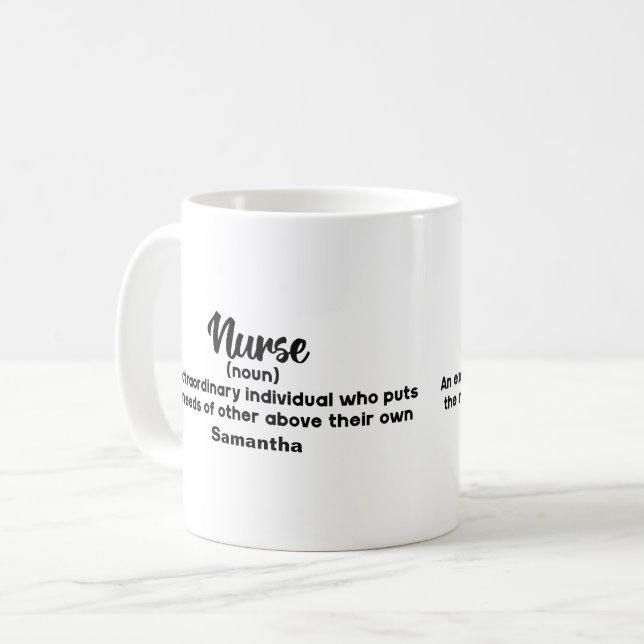 Mug Définition de l'infirmière motivationnelle personn (Devant gauche)