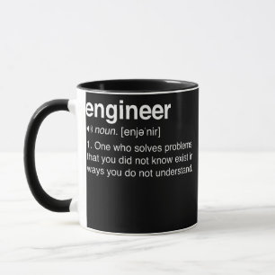 Mug Définition de l'ingénieur Drôle ingénierie STEM po