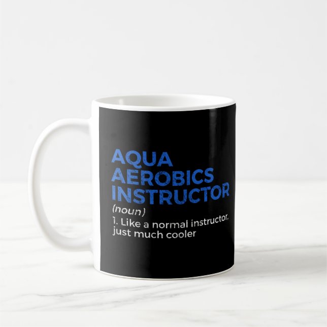 Mug Définition de l'instructeur d'aérobic Aqua (Gauche)