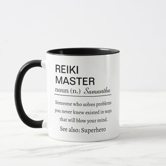 Mug Définition de Maître Reiki personnalisée  (Gauche)