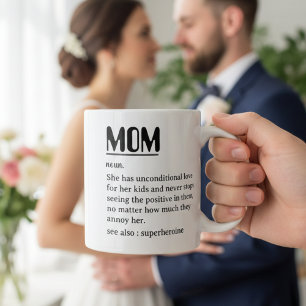 Mug Définition de maman personnalisée pour la fête des