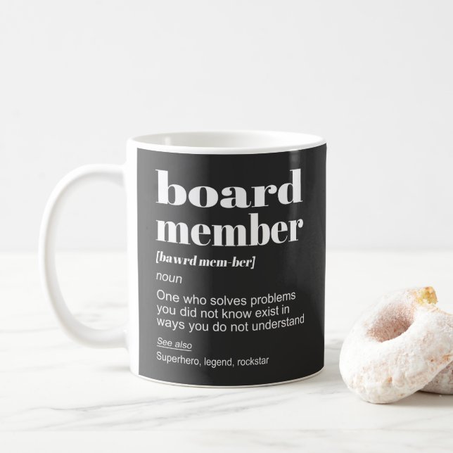 Mug Définition de membre du conseil d'administration h (Avec donut)