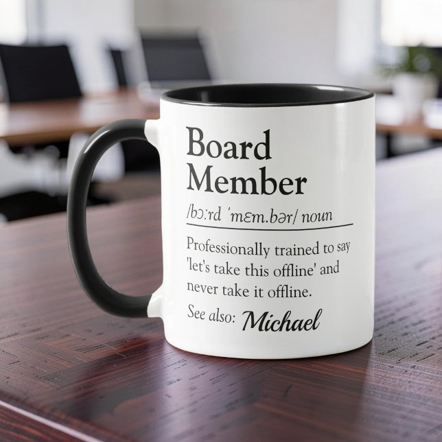 Mug Définition de Membre du Conseil d'Administration H (Créateur téléchargé)