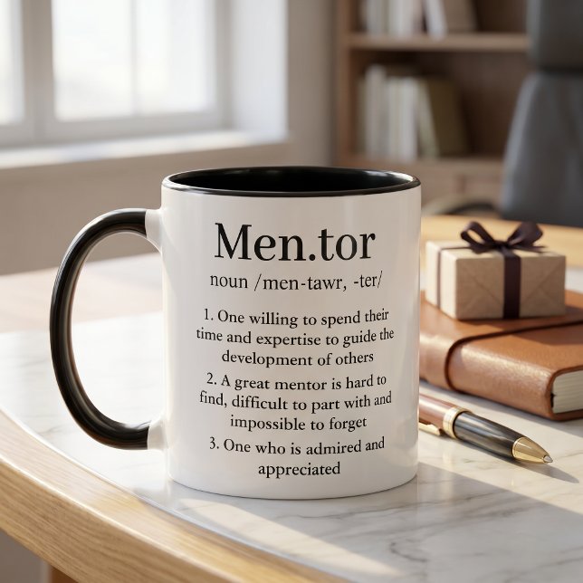 Mug Définition de Mentor Personnalisé Cadeaux pour (Créateur téléchargé)