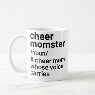 Mug Définition de Momster de Cheerleading Maman Blanc