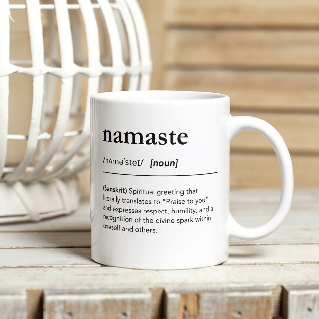Mug Définition de Namaste Yoga Pleine Conscience (Créateur téléchargé)