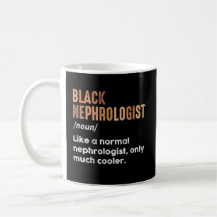 Mug Définition de néphrologue noir Humour en néphrolog