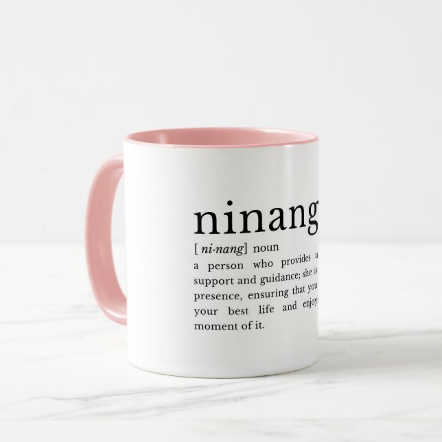 Mug Définition de Ninang Philippin, Cadeau de Marr (Devant gauche)