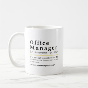 Mug Définition de nom Directeur de Bureau Humour de Bu