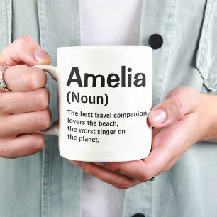 Mug Définition de Nom Personnalisé Dictionnaire Pe