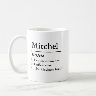 Mug Définition de nom personnalisée Texte personnalisé