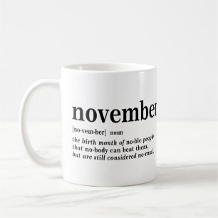 Mug Définition de novembre