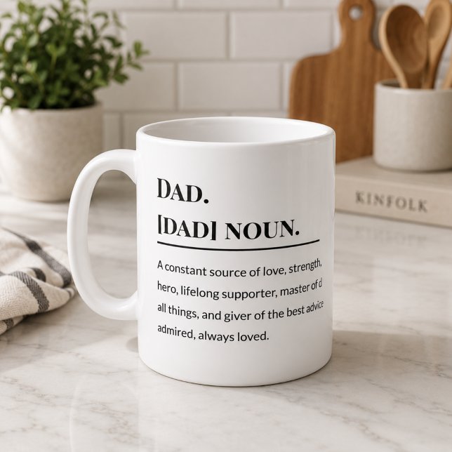 Mug Définition de Papa 👨‍👧‍👦 | Papa au cœur tendre (Créateur téléchargé)