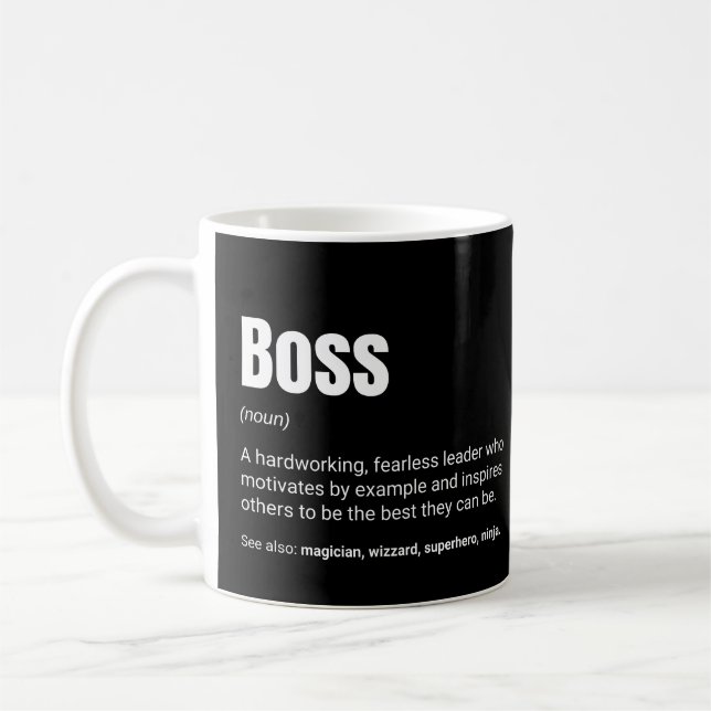 Mug Définition de patron drôle Définition du travail d (Gauche)