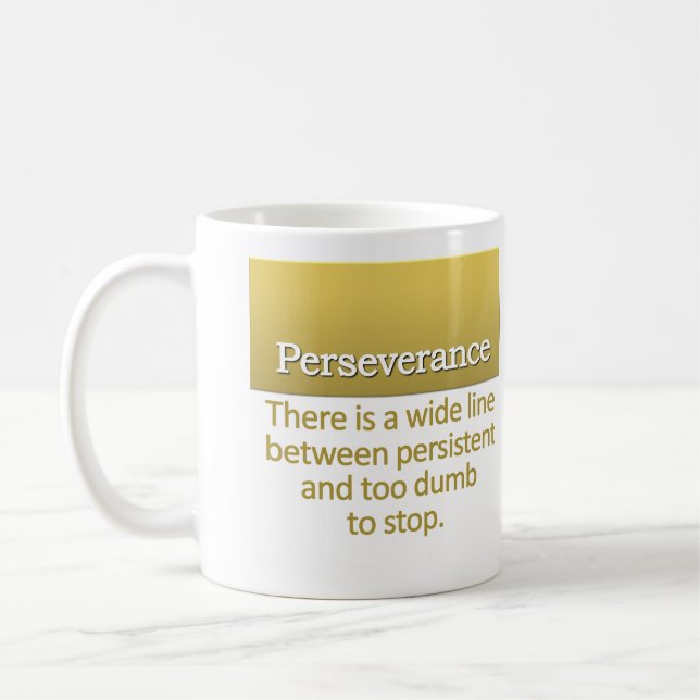 Mug Définition de persévérance (Gauche)