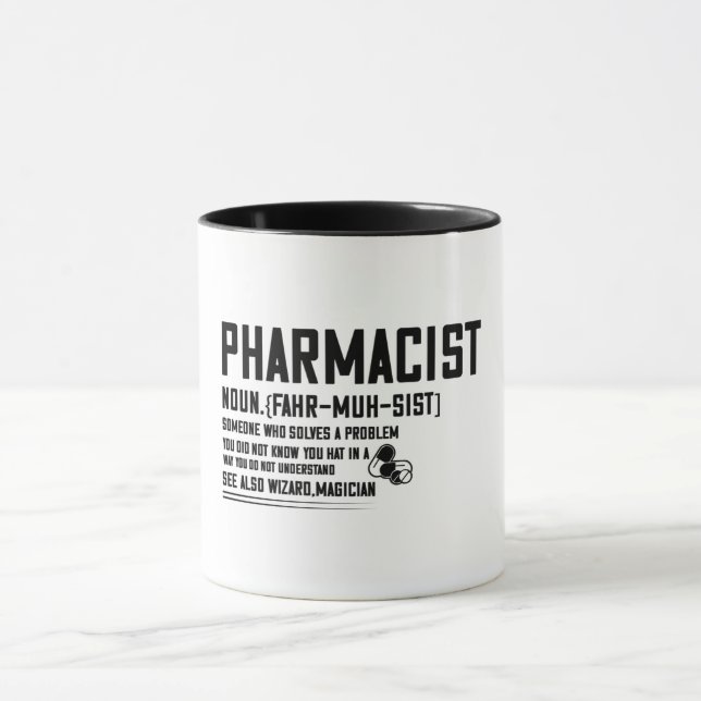 Mug Définition de pharmacien drôle (Centre)