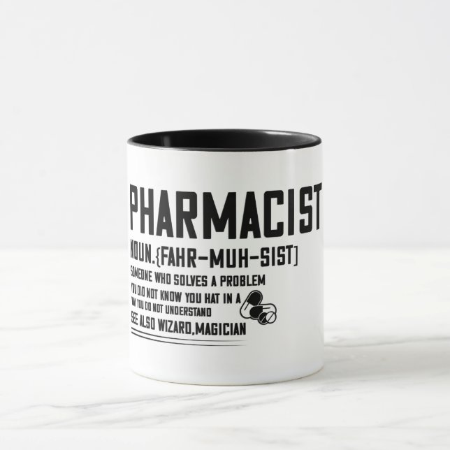 Mug Définition de pharmacien drôle (Centre)