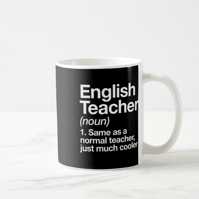 Mug Définition de professeur d'anglais drôle Byck à l' (Droite)