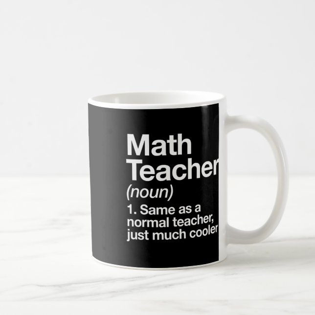 Mug Définition de professeur de mathématiques drôle By (Droite)