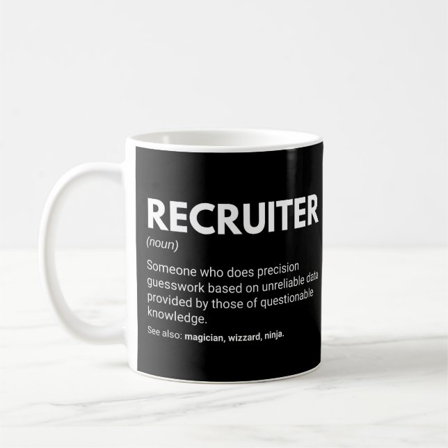 Mug Définition de recruteur et de responsable des ress (Gauche)