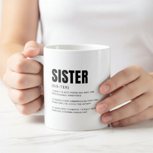Mug Définition de sœur drôle et sincère