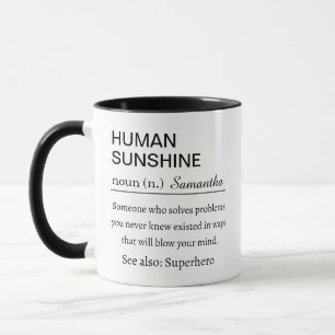 Mug Définition de soleil humain personnalisé